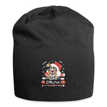 Marché de Noël du berger australien - Bonnet en jersey - noir - Devant