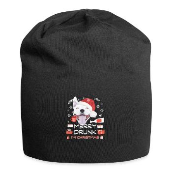 Bullterrier Weihnachtsmarkt - Jersey-Beanie - Schwarz - Vorne