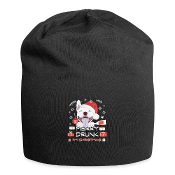 Bullterrier Weihnachtsmarkt - Jersey-Beanie - Schwarz - Vorne