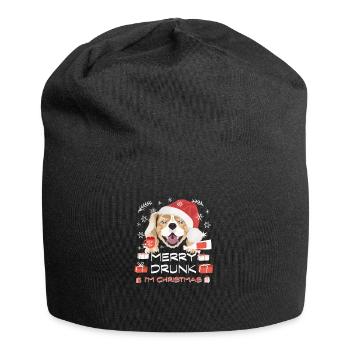 Marché de Noël King Charles Spaniel - Bonnet en jersey - noir - Devant