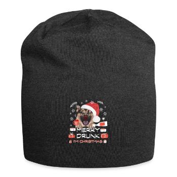 German Shepherd Christmas Market - Jersey Beanie - charcoal grey - Front