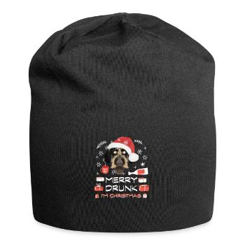 Deutsch Drahthaar Weihnachtsmarkt - Jersey-Beanie - Schwarz - Vorne