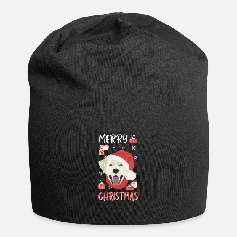 Joyeux Noël Labrador - Bonnet en jersey - noir
