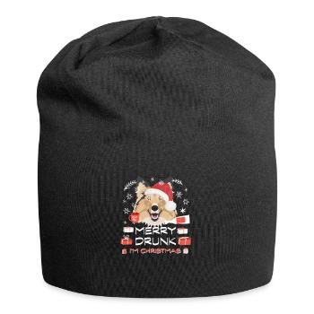 Shetland Sheepdog Weihnachtsmarkt - Jersey-Beanie - Schwarz - Vorne