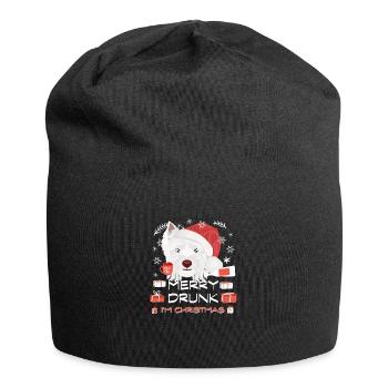West Highland Terrier Weihnachtsmarkt - Jersey-Beanie - Schwarz - Vorne