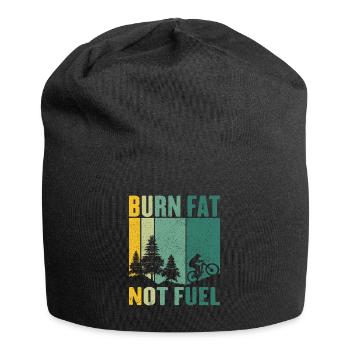 Fahrrad fahren Umweltschutz Sprit sparen Sport - Jersey-Beanie - Schwarz - Vorne