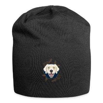 Goldener Hund Golden Retriever - Jersey-Beanie - Schwarz - Vorne