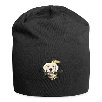 Goldener Hund Golden Retriever - Jersey-Beanie - Schwarz - Vorne