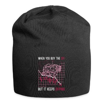 When you buy the dip but it keeps dipping exchange - Jersey Beanie - black - Front