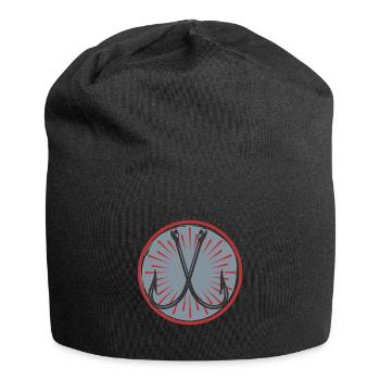 Fish Hook Angel Design Angler Fishing Angler - Jersey Beanie - black - Front