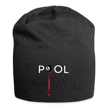 Billard Billardkugel 8ball Poolbillard - Jersey-Beanie - Schwarz - Vorne