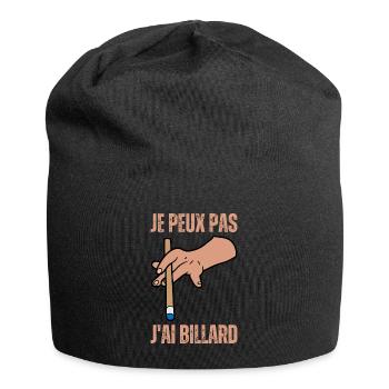 J'Peux Pas J'ai Billard Boules Snooker 8 Ball Pool - Bonnet en jersey - noir - Devant