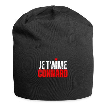 Je T'aime Connard Humour Drôle Message D'amour - Bonnet en jersey - noir - Devant