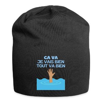 Ca va Je Vais Bien Tout Va Bien Se Passer - Noyade - Bonnet en jersey - noir - Devant