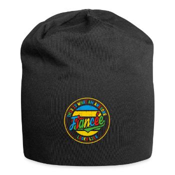 Fiancée Meilleure demande en mariage Cadeau rétro - Bonnet en jersey - noir - Devant