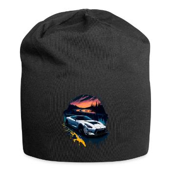 Sportwagen - Jersey-Beanie - Schwarz - Vorne