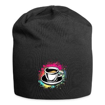 Espresso Mug Pop Art Barista - Jersey Beanie - black - Front