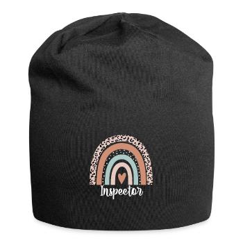 Inspector Rainbow Leopard Funny Inspector - Jersey Beanie - black - Front