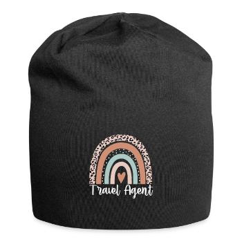 agence de voyage travel agent de voyage Rainbow Leopard F - Bonnet en jersey - noir - Devant