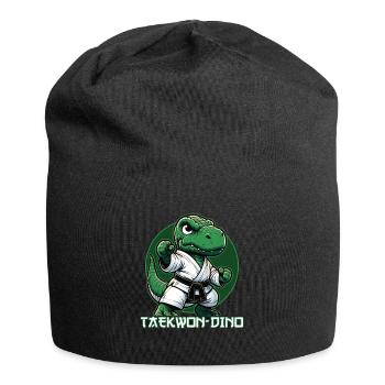 Drôle T-Rex Taekwondo Dino Arts Martiaux - Bonnet en jersey - noir - Devant