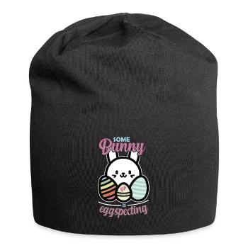 Ostern Schwangerschaft Ankündigung Ostereier - Jersey-Beanie - Schwarz - Vorne