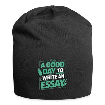 A good Day to write an essay Teacher Pupil - Jersey Beanie - black - Front