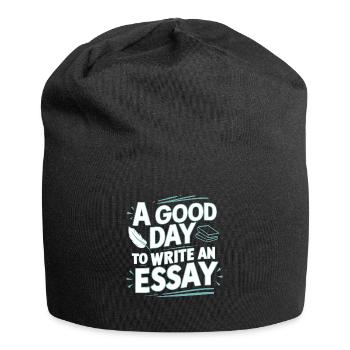 Ein guter Tag, um einen Aufsatz zu schreiben Lehrer Schüler - Jersey-Beanie - Schwarz - Vorne