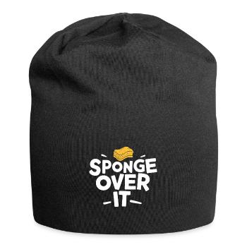 Éponge dessus Proverbe anglais allemand - Bonnet en jersey - noir - Devant