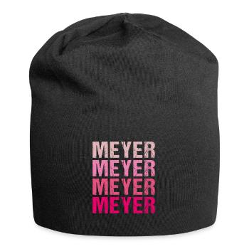 Meyer Familienname Team Retro Geschenkidee - Jersey-Beanie - Schwarz - Vorne
