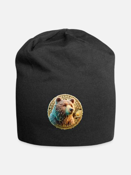BTC Bär Bearish - Jersey-Beanie - Schwarz