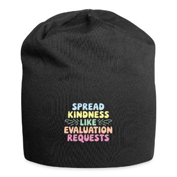 Verbreiten Sie Freundlichkeit wie Bewertungsanfragen Lustig - Jersey-Beanie - Schwarz - Vorne