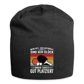 Meine Netz- und Kantenbälle sind kein Glück - Jersey-Beanie - Schwarz - Vorne