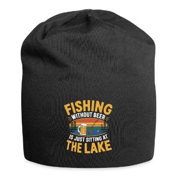 Pêcher sans bière, c’est juste s’asseoir au lac - Bonnet en jersey - noir - Devant