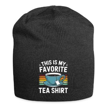 Das ist mein Lieblings-Tee-Shirt Tea Lover Lustiges Wortspiel - Jersey-Beanie - Anthrazit - Vorne