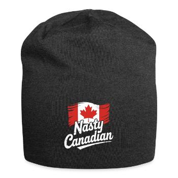 Böse Kanadier Lustig Kanada Ahorn Ellbogen Hoch - Jersey-Beanie - Anthrazit - Vorne