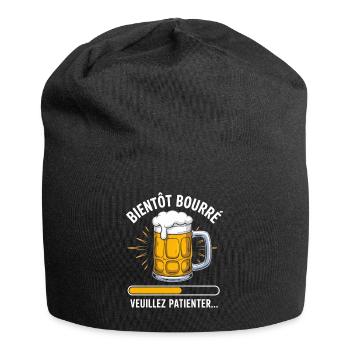 Homme Bourré Apéro Alcool Humour - Bonnet en jersey - noir - Devant
