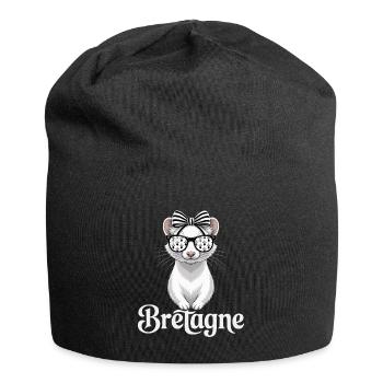 Bretagne Femme Noeud Hermine Bretonne - Bonnet en jersey - noir - Devant