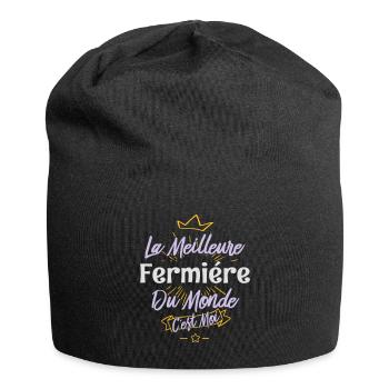 La meilleure fermière du monde - Bonnet en jersey - noir - Devant