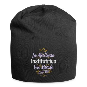 La meilleure institutrice du monde - Bonnet en jersey - noir - Devant