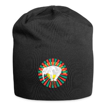 White elephant in the circus - Jersey Beanie - black - Front