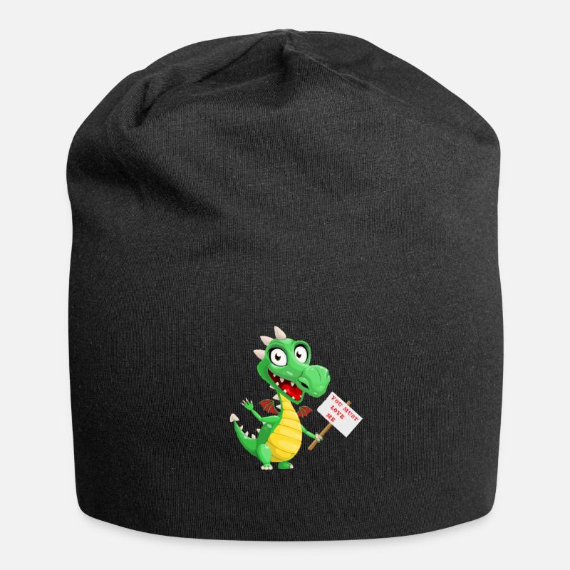 Bonne humeur dragon - Bonnet en jersey - noir