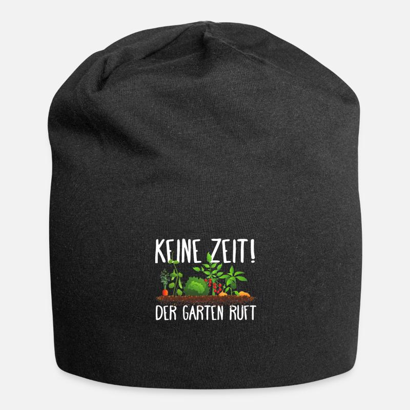 KEINE ZEIT - DER GARTEN RUFT - Gartensaison 2025 - Jersey-Beanie - Schwarz