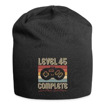 45 Geburtstag 45 Jahre Retro Geschenk - Jersey-Beanie - Schwarz - Vorne
