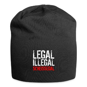Legal Illegal Scheissegal - Egal - Jersey-Beanie - Schwarz - Vorne