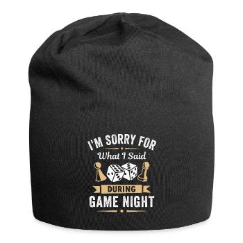 Sorry For What I Said During Game Night - Jersey Beanie - black - Front