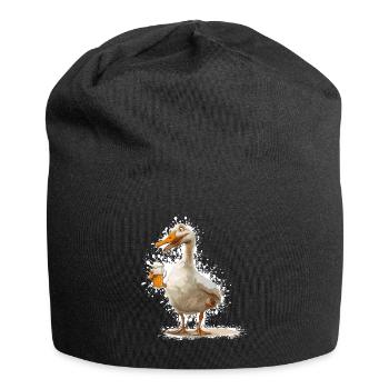 Gans Bier Lustig - Jersey-Beanie - Schwarz - Vorne