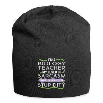 Funny Biology Quote For Biology Teacher Gift - Jersey Beanie - black - Front