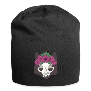 Cats Lover Tot La Catrina Mexico Gift - Jersey Beanie - black - Front