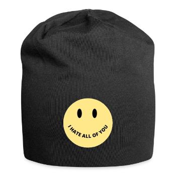 I hate all of you - Jersey-Beanie - Schwarz - Vorne