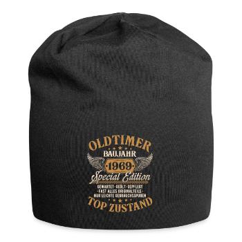 Oldtimer Baujahr 1969 Jahrgang Geburtstag Geschenk - Jersey-Beanie - Schwarz - Vorne